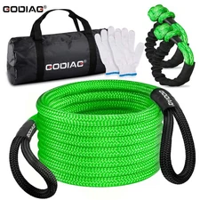 30ft Kinetic Recovery Tow Rope 46500lbs Heavy Duty Energy Rope for Truck Car UTV