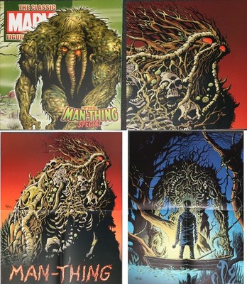 Classic Marvel Figurine Collection Eaglemoss 2009 #SP-10 Man-Thing Mag +Poster
