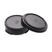 Body and Rear Lens Cap Set for Canon FD Mount SLR Film Camera Lens UK Seller