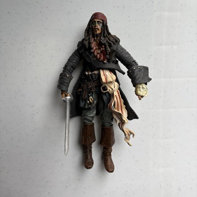 2006 Cannibal Island Captain Jack Sparrow 7'' Action Figure Disney with Sword