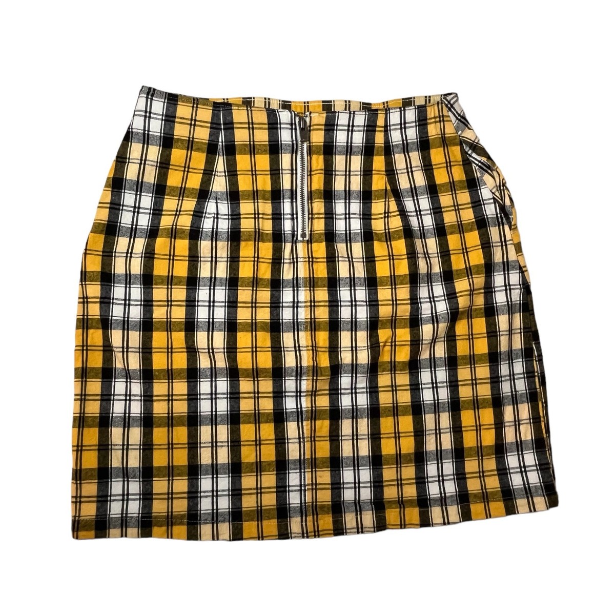 Hollister Yellow/ BLacl Mini Skirt Size XS