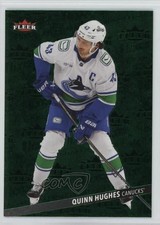 2025-26 Upper Deck Fleer Ultra Medallions Emerald Green /10 Quinn Hughes #M-16