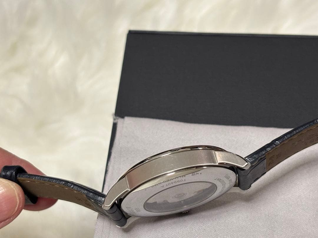 TISSOT Chemin des Tourelles Powermatic 80 Blue Black Leather Dress Watch