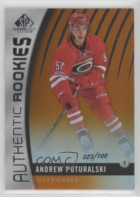 2017-18 SP Game Used Orange Rainbow 23/100 Andrew Poturalski #149 Rookie RC k5i