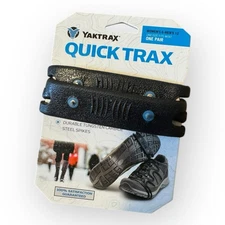YAKTRAX Quick Trax Studded Shoe Ice Traction Tungsten Carbide One Size Fits Most