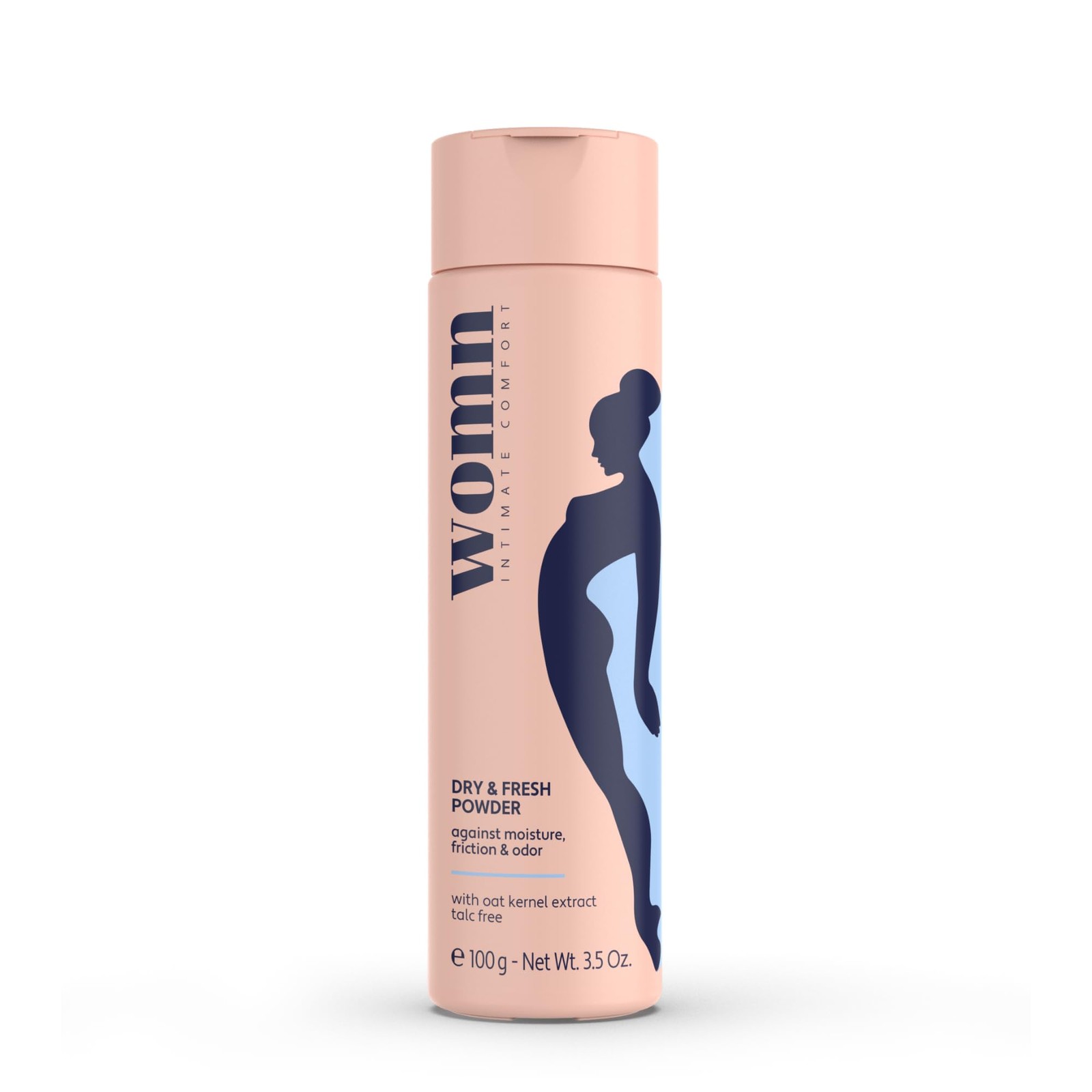 womn Dry & Fresh Powder 100 g – Talc-Free Body 100 g (Pack of 1), White