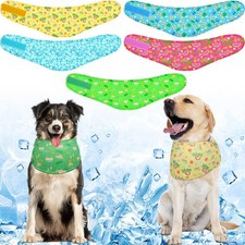 Dansydaisy 5 Dog Cooling Bandanas Instant L, pink, blue yellow, green