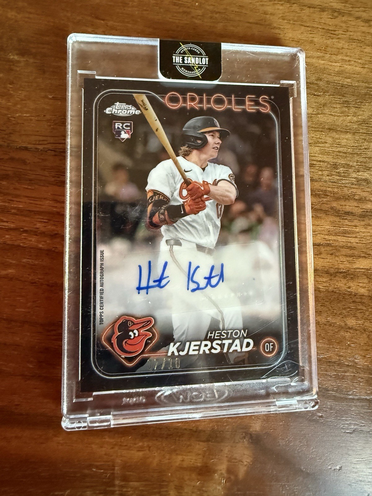 2024 Topps Chrome Update Heston Kjerstad Auto RC Black Refractor 7/10 SP Limited