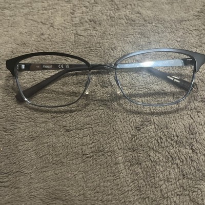 Flexon Gloria 412 Navy Etched Design Temples Eyeglasses Frames Only 54-17-135