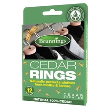 Brunnings Cedar Wood Moth Repellent Rings - 20 Pack