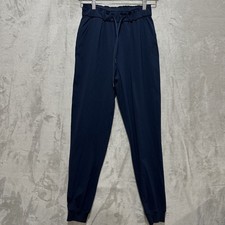 Lululemon On The Fly Jogger Pants Women's 4 Blue Drawstring High Rise Stretch