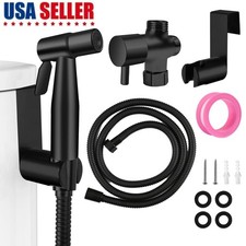 Toilet Shattaf Adapter Hose Bidet Spray Stainless Steel Handheld Shower Head US