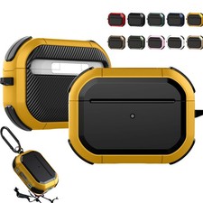 For Airpods 4/3/2/1 Airpods Pro 3/2/1 Full Body Shockproof Hard Case Keychain