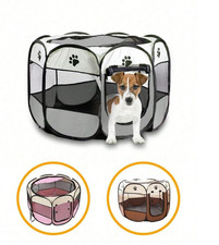 Foldable Pet House Durable Grip Octagonal Cages Cat Dog Fence Portable Tent
