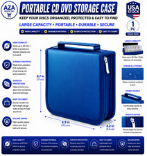 40 Capacity CD DVD Case Storage Binder Booklet Wallet for Home Travel
