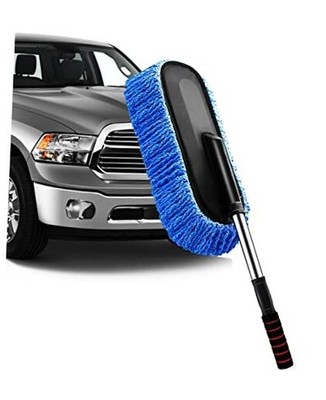  Car Duster Exterior Scratch Free Microfiber Car Cleaning Brush, 1 Pack Blue