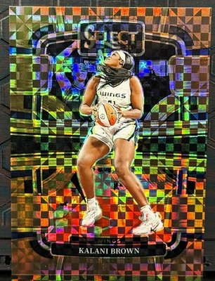 2024 Select WNBA Basketball #10 Kalani Brown Bronze Checkerboard #11/49- Wings