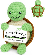 Positive Crochet Turtle Gift for Women: Handmade Positive Crochet Animals Gifts