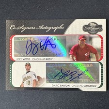 2008 TOPPS CO-SIGNERS JOEY VOTTO DARIC BARTON SIGNED AUTO #CS-VC CINCINNATI REDS