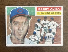 1956 Topps - Bobby Avila #132 White Back