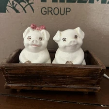 Pig Salt and Pepper Shaker Set Farmhouse Cottagecore