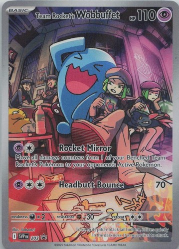 Pokemon Team Rocket's Wobbuffet Scarlet & Violet Black Star Promos #203 NM EN