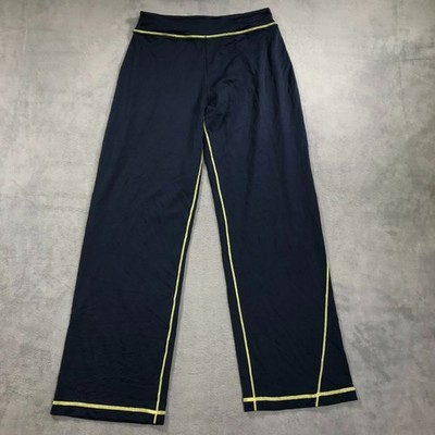 Asics Womens Pants Size Medium Blue Wide Leg Yoga Stretch Performance Gym NEW