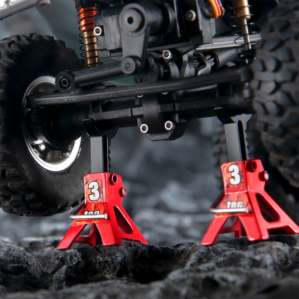 Supporti Jack In Lega Per Auto RC Crawler – 2/4 Pezzi Rosso Per TRAXXAS TRX4M, SCX24 (Scala 1/18, 1/24) - Foto 3