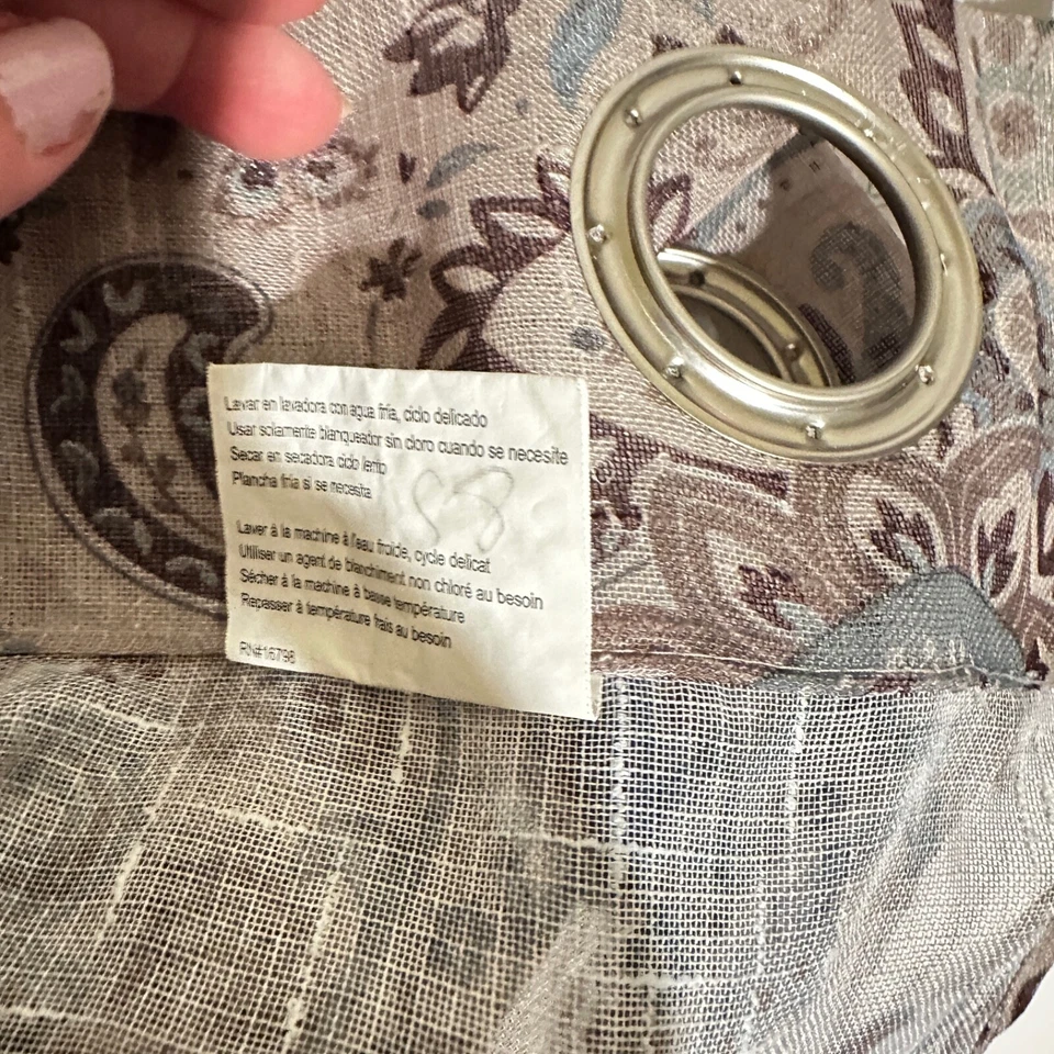 Juego de 4 paneles de cortina con ojal de fácil deslizamiento 48"x 80" es de 1 1/2 pulgadas Foto 4 de 4