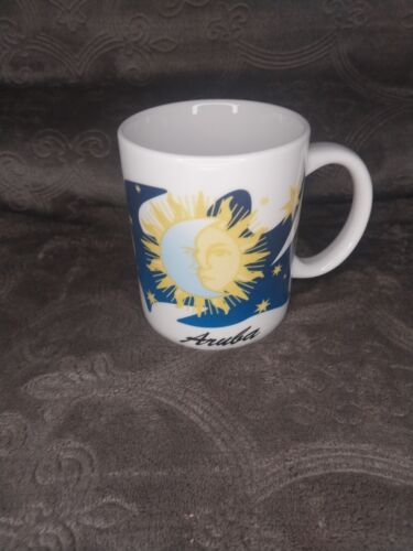 Aruba Sun And Moon Coffee Cup / Mug Souvenir - Picture 1 of 7