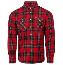 NWT Dixxon Bo Diddley Red & Black Plaid Flannel Shirt