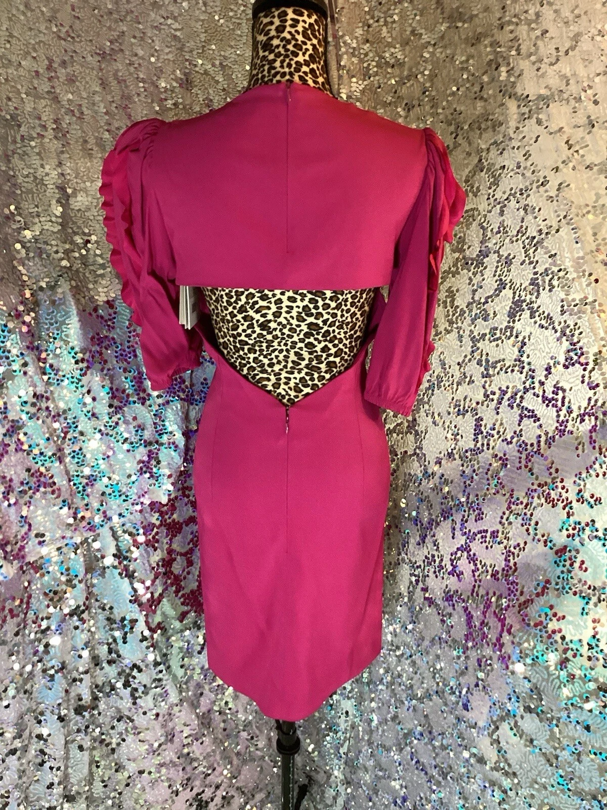 Abito rosso Valentino fucsia taglia US12 IT48 AUTENTICO NUOVO CON ETICHETTE