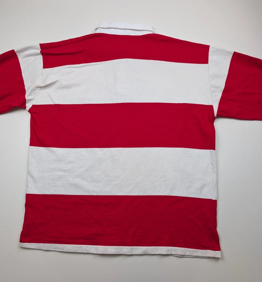 Camisa de Rugby De Colección Y2k Edtv Para Hombres XL Rayas Rojas Manga Larga Promoción de Película Bancos Exteriores Foto 4 de 4