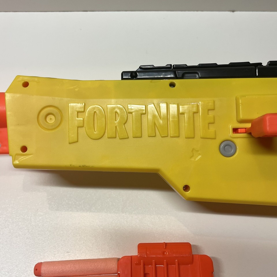 NERF FORTNITE BASRL TOY SNIPER RIFLE Dart BLASTER W 6 Rd Mag NO SCOPE