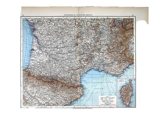 Ancienne Carte De La Bretagne Et France - Montecalerio - Original 1712