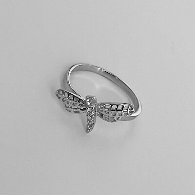Sterling Silver Small CZ Dragonfly Ring, Silver Rings, CZ Ring