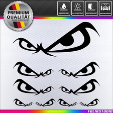 9-teilig BÖSER BLICK 😠 NoFear No Fear Augen Tuning Auto Motorrad AUFKLEBER SET