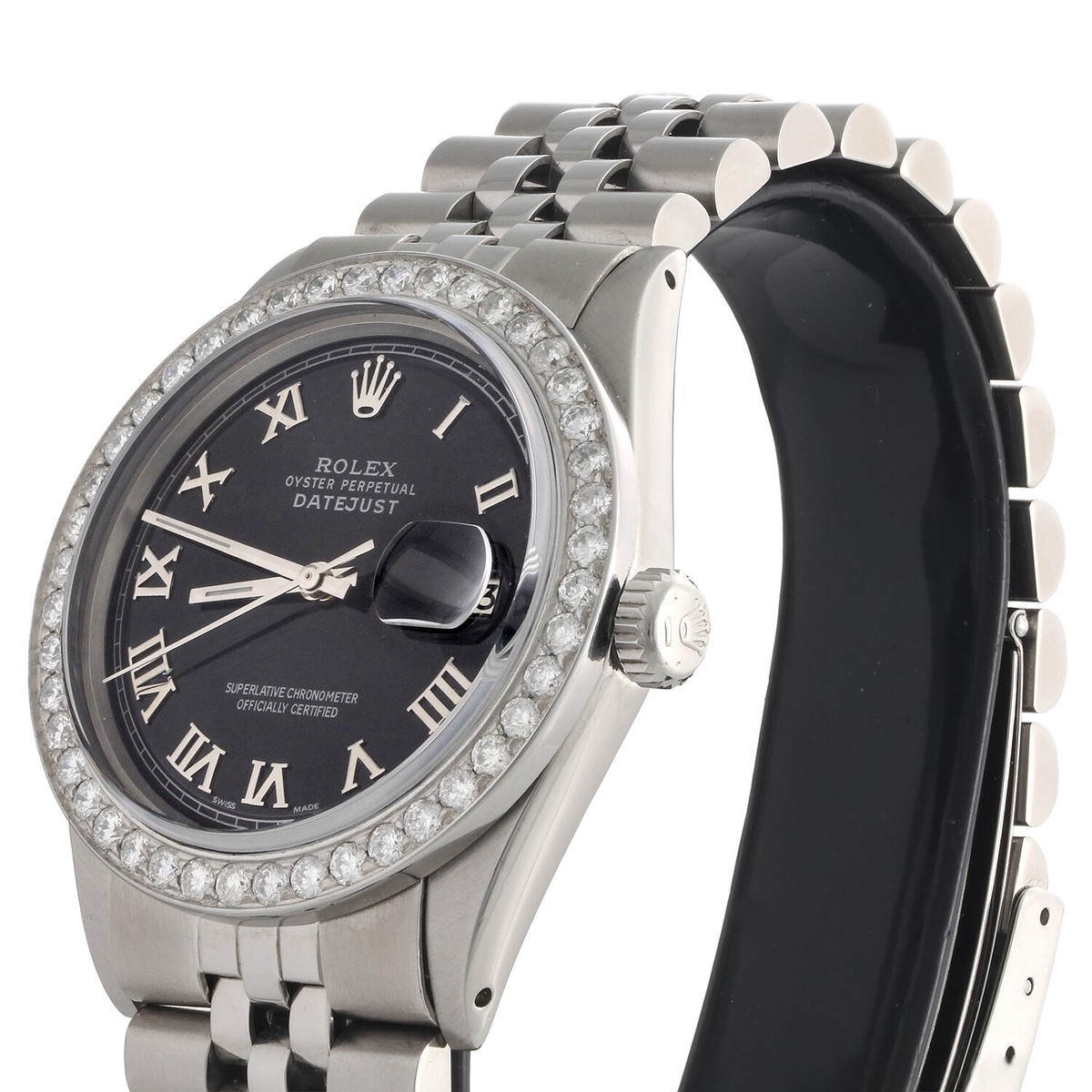 Rolex 36mm DateJust 1601 Mens Jubilee Black Roman Numeral  display picture 2