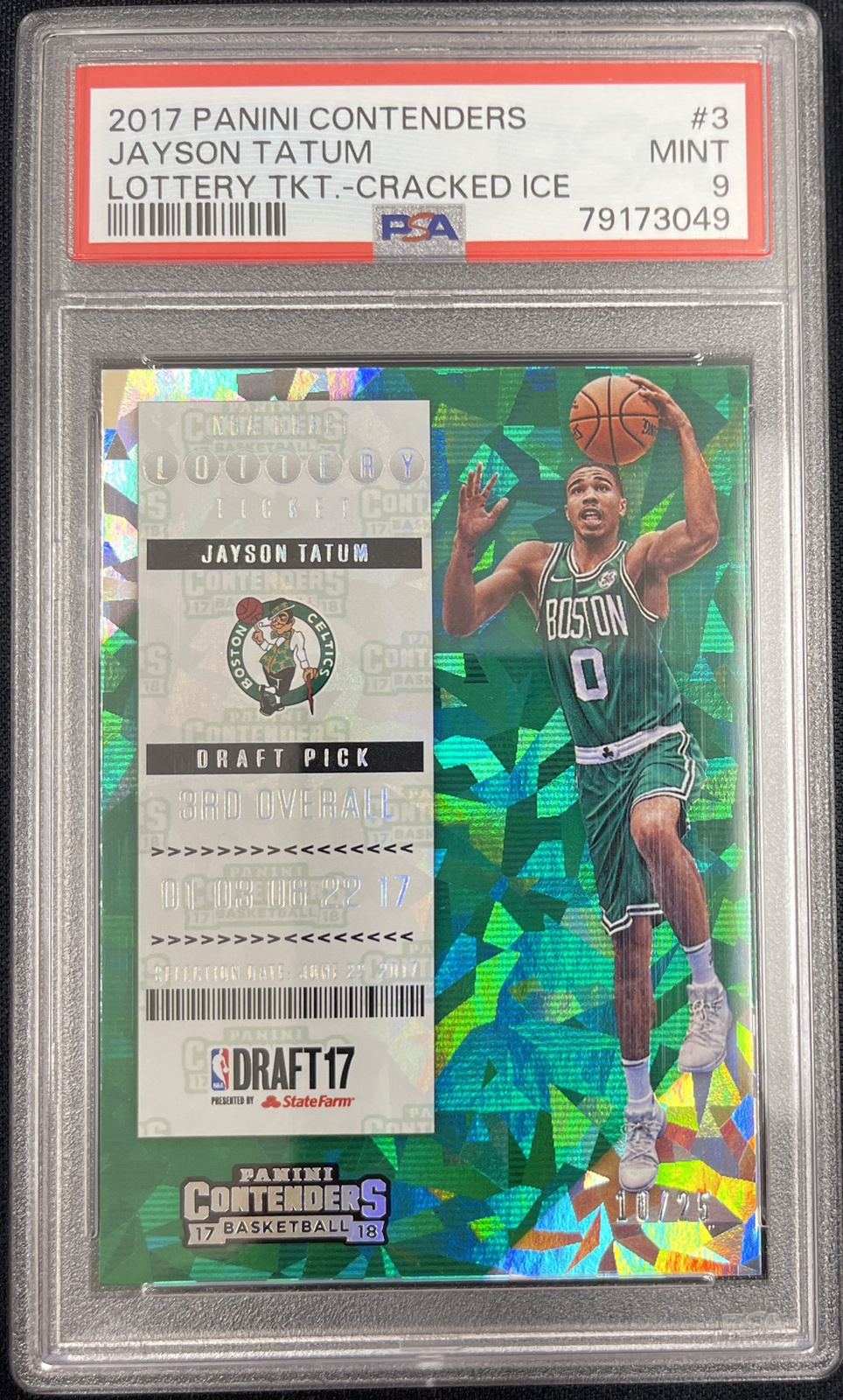 nbaカード Tatum RC cracked ice /25