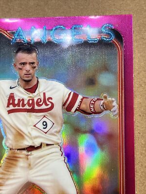 Zach Neto 2024 Topps Chrome Pink Refractor Parallel Baseball Card