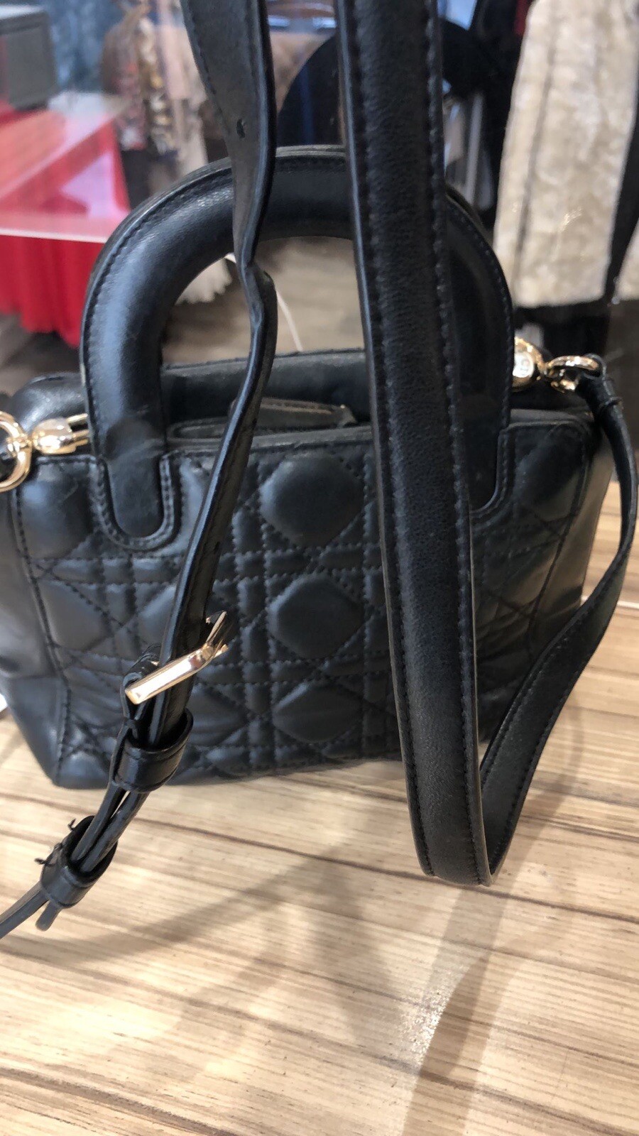 Christian Dior Lady LILY cannage 2WAY hand bag image 4