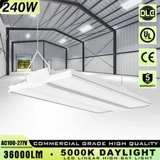 240W LED High Bay Shop Light Commercial Warehouse Garage Ceiling Fixture 36000Lm