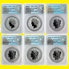 2022 MORGAN & Peace Dollar  6 coins set Anacs RV PF 70 First strike best offer