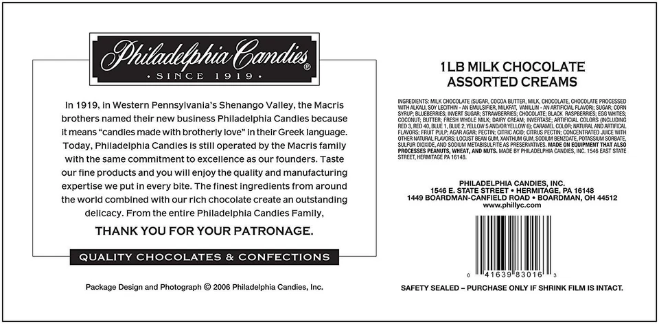 Cremas surtidas de chocolate con leche Philadelphia Candies (centros blandos), regalo de 1 libra Foto 2 de 4