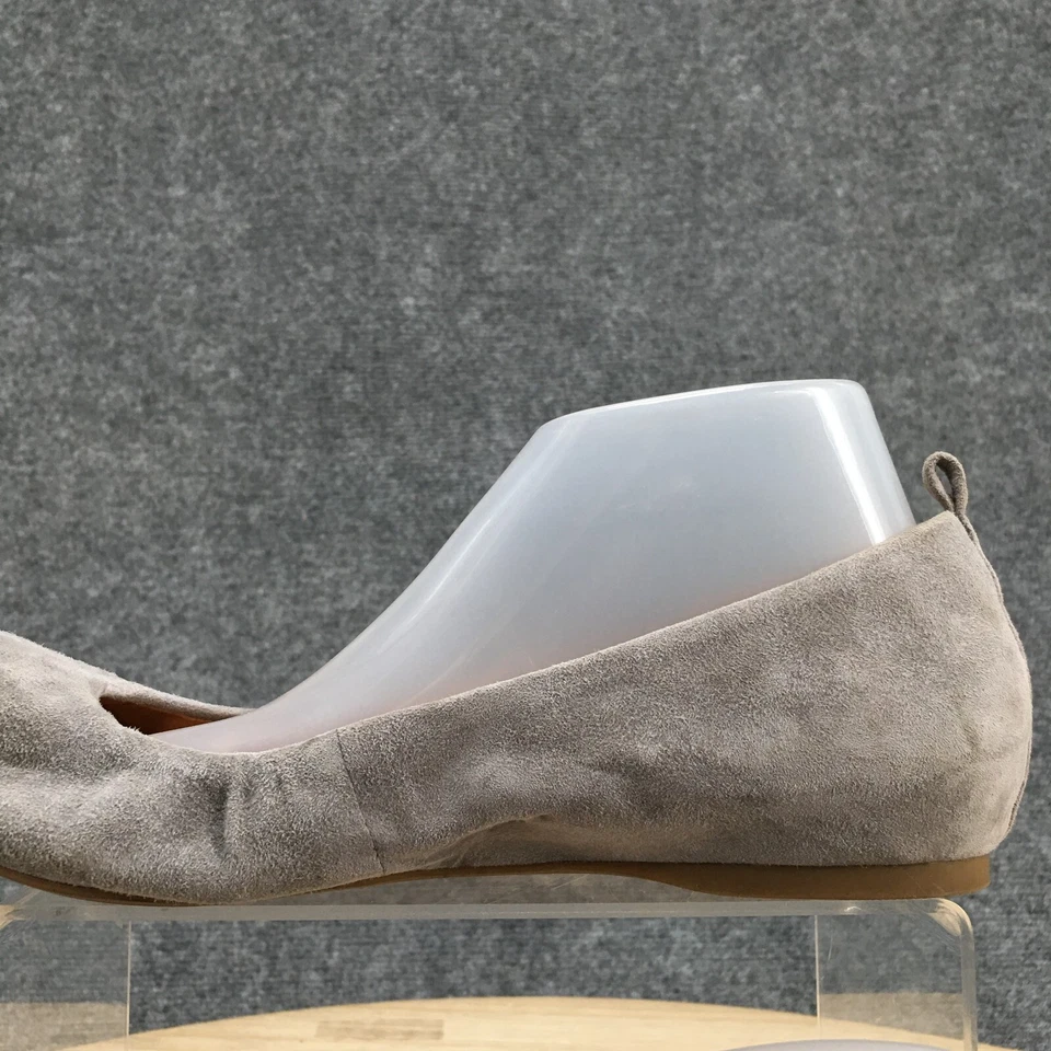 Женские балетки J Crew Anya 6,5 серые без шнуровки с круглым носком повседневные комфортные замшевые - Изображение 4 из 4