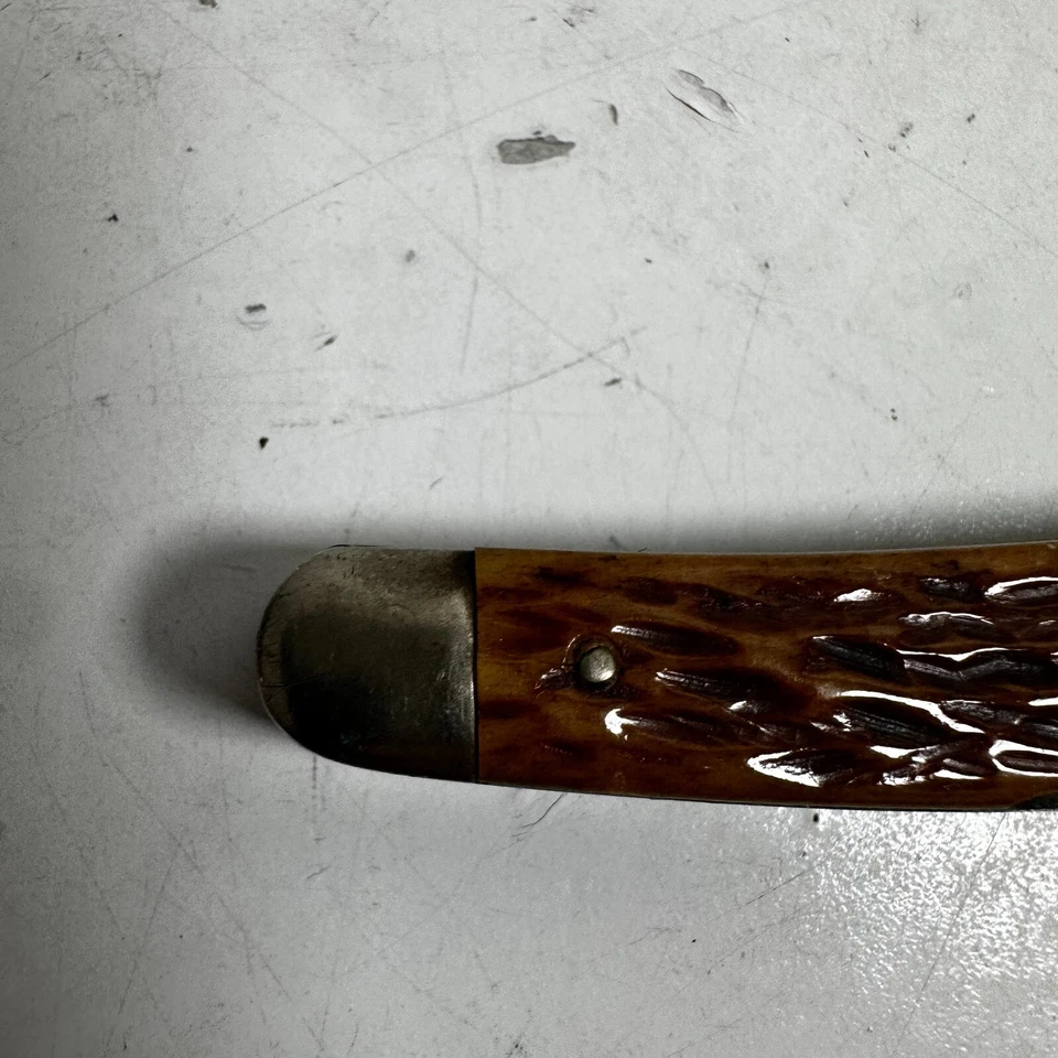 Cuchillo plegable vintage Remington UMC R1913 mango de madera bloqueo de dos hojas Foto 2 de 4