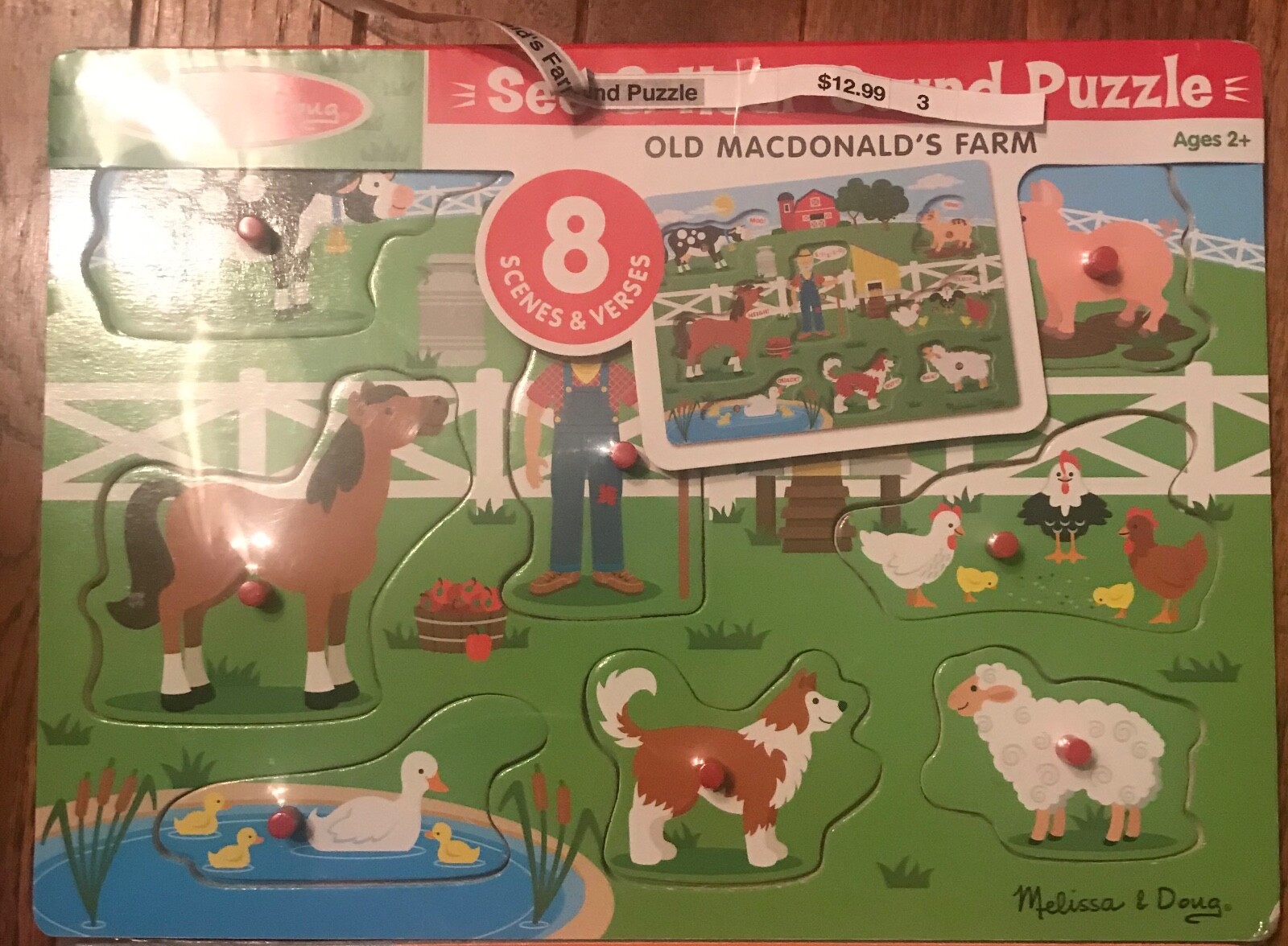 melissa & doug old macdonald's farm sound puzzle