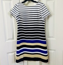 The Limited Women's Short Sleeve Striped Shift Dress, Size-6