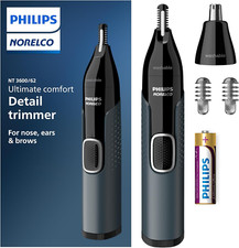 NEW Norelco Nose Trimmer 3000 For Nose Ears and Eyebrows Black NT3600/62