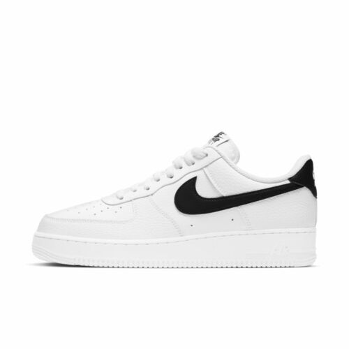 SCARPE NIKE AIR FORCE 1 '07 AN20 LOW BASSE UOMO CT2302 100 BIANCO NERO ORIGINALI - Afbeelding 1 van 4